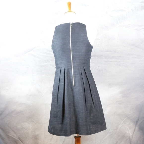 Ann Taylor LOFT black eyelet full skirt dress 4P - Picture 2 of 3